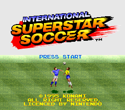 International Superstar Soccer (Europe) Title Screen